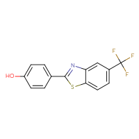 Chemical structure of 4-[5-(trifluoromethyl)-1,3-benzothiazol-2-yl]phenol - CSSB00000741363