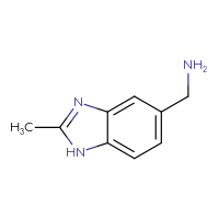 Chemical structure of 1-(2-methyl-1H-1,3-benzodiazol-5-yl)methanamine - CSSB00012176004