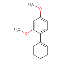Chemical structure of 1-(cyclohex-1-en-1-yl)-2,4-dimethoxybenzene - CSSB01551058807