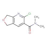 Chemical structure of 2-chloro-N,N-dimethyl-5H,7H-furo[3,4-b]pyridine-3-carboxamide - CSSB02283617829