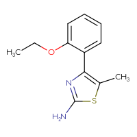 Chemical structure of 4-(2-ethoxyphenyl)-5-methyl-1,3-thiazol-2-amine - CSSB00122155698
