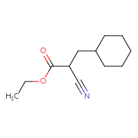 Chemical structure of ethyl 2-cyano-3-cyclohexylpropanoate - CSSB00000718292