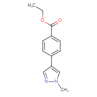 Chemical structure of ethyl 4-(1-methyl-1H-pyrazol-4-yl)benzoate - CSSB00134618410