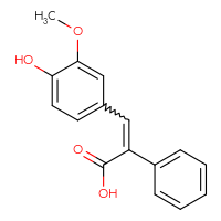 Chemical structure of 3-(4-hydroxy-3-methoxyphenyl)-2-phenylprop-2-enoic acid - CSSB00000740070