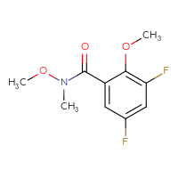 Chemical structure of 3,5-difluoro-N,2-dimethoxy-N-methylbenzamide - CSSB07126168386