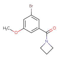 Chemical structure of 1-(3-bromo-5-methoxybenzoyl)azetidine - CSSB01992555267