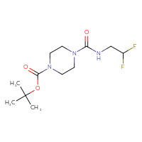 Chemical structure of tert-butyl 4-[(2,2-difluoroethyl)carbamoyl]piperazine-1-carboxylate - CSSB02035741423