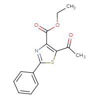 Chemical structure of ethyl 5-acetyl-2-phenyl-1,3-thiazole-4-carboxylate - CSSB00003673965
