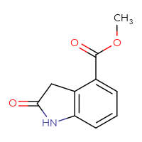 Chemical structure of methyl 2-oxo-2,3-dihydro-1H-indole-4-carboxylate - CSSB00000087855