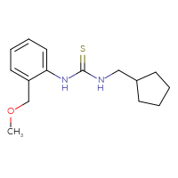 Chemical structure of 3-(cyclopentylmethyl)-1-[2-(methoxymethyl)phenyl]thiourea - CSSB01039193426