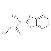 Chemical structure of methyl N-(1,3-benzothiazol-2-yl)-N-methylcarbamate - CSSB00011100535
