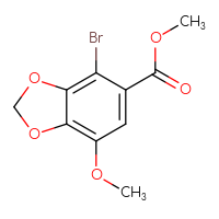 Chemical structure of methyl 4-bromo-7-methoxy-2H-1,3-benzodioxole-5-carboxylate - CSSB00009827961