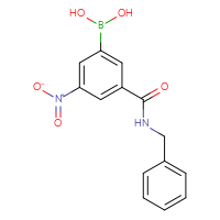 Chemical structure of [3-(benzylcarbamoyl)-5-nitrophenyl]boronic acid - CSSB00010186447