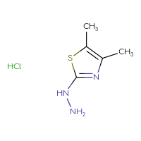 Chemical structure of 2-hydrazinyl-4,5-dimethyl-1,3-thiazole hydrochloride - CSSB00015184946