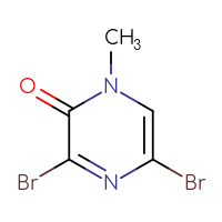 Chemical structure of 3,5-dibromo-1-methyl-1,2-dihydropyrazin-2-one - CSSB00010254189