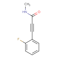 Chemical structure of 3-(2-fluorophenyl)-N-methylprop-2-ynamide - CSSB06384213664