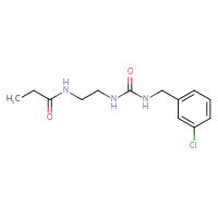 Chemical structure of N-[2-({[(3-chlorophenyl)methyl]carbamoyl}amino)ethyl]propanamide - CSSB01082788086