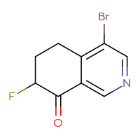 Chemical structure of 4-bromo-7-fluoro-5,6,7,8-tetrahydroisoquinolin-8-one - CSSB14948215431