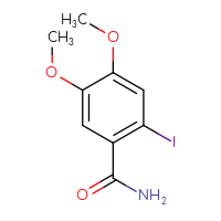 Chemical structure of 2-iodo-4,5-dimethoxybenzamide - CSSB00015773339