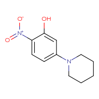 Chemical structure of 2-nitro-5-(piperidin-1-yl)phenol - CSSB00000040537