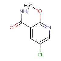 Chemical structure of 5-chloro-2-methoxypyridine-3-carboxamide - CSSB02495432225