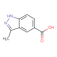 Chemical structure of 3-methyl-1H-indazole-5-carboxylic acid - CSSB00009884726