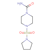 Chemical structure of 4-(pyrrolidine-1-sulfonyl)piperazine-1-carboxamide - CSSB01434299267