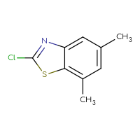 Chemical structure of 2-chloro-5,7-dimethyl-1,3-benzothiazole - CSSB00000081783