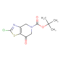 Chemical structure of tert-butyl 2-chloro-7-oxo-4H,5H,6H,7H-[1,3]thiazolo[4,5-c]pyridine-5-carboxylate - CSSB03550712002
