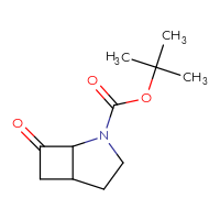 Chemical structure of tert-butyl 7-oxo-2-azabicyclo[3.2.0]heptane-2-carboxylate - CSSB00010478020