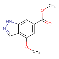Chemical structure of methyl 4-methoxy-1H-indazole-6-carboxylate - CSSB00010186037