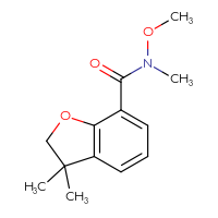 Chemical structure of N-methoxy-N,3,3-trimethyl-2,3-dihydro-1-benzofuran-7-carboxamide - CSSB01995710839