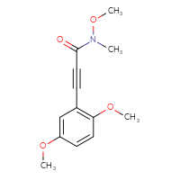 Chemical structure of 3-(2,5-dimethoxyphenyl)-N-methoxy-N-methylprop-2-ynamide - CSSB21151591422