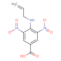 Chemical structure of 3,5-dinitro-4-[(prop-2-en-1-yl)amino]benzoic acid - CSSB06525917422