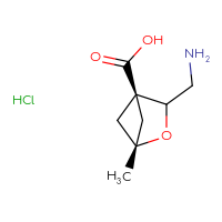 Chemical structure of (1r,4s)-3-(aminomethyl)-1-methyl-2-oxabicyclo[2.1.1]hexane-4-carboxylic acid hydrochloride - CSSB06741646987