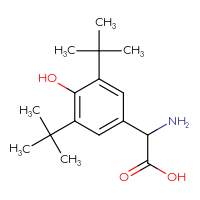 Chemical structure of 2-amino-2-(3,5-di-tert-butyl-4-hydroxyphenyl)acetic acid - CSSB00020652577