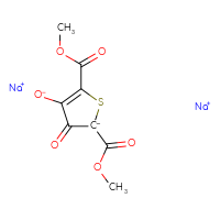 Chemical structure of disodium 2,5-bis(methoxycarbonyl)-3-oxo-2,3-dihydrothiophen-2-id-4-olate - CSSB06595020215