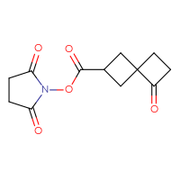 Chemical structure of 2,5-dioxopyrrolidin-1-yl 5-oxospiro[3.3]heptane-2-carboxylate - CSSB20270035160
