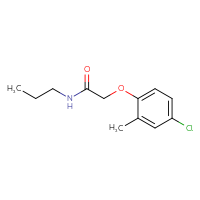 Chemical structure of 2-(4-chloro-2-methylphenoxy)-N-propylacetamide - CSSB00000247593