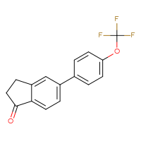 Chemical structure of 5-[4-(trifluoromethoxy)phenyl]-2,3-dihydro-1H-inden-1-one - CSSB00137331224
