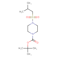 Chemical structure of tert-butyl 4-(2-methylpropanesulfonyl)piperazine-1-carboxylate - CSSB02039977065