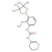 Chemical structure of 1-(3,4-dihydro-2H-pyran-5-yl)-3-[2-methoxy-3-(4,4,5,5-tetramethyl-1,3,2-dioxaborolan-2-yl)phenyl]urea - CSSB21332090371