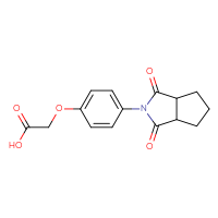 Chemical structure of 2-(4-{1,3-dioxo-octahydrocyclopenta[c]pyrrol-2-yl}phenoxy)acetic acid - CSSB21298174660