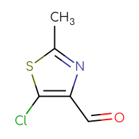 Chemical structure of 5-chloro-2-methyl-1,3-thiazole-4-carbaldehyde - CSSB00021172747