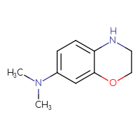 Chemical structure of N,N-dimethyl-3,4-dihydro-2H-1,4-benzoxazin-7-amine - CSSB00009990254