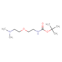 Chemical structure of tert-butyl N-{2-[2-(dimethylamino)ethoxy]ethyl}carbamate - CSSB00013361137