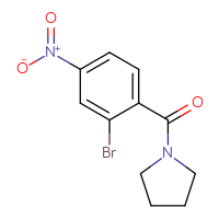 Chemical structure of 1-(2-bromo-4-nitrobenzoyl)pyrrolidine - CSSB00103429882