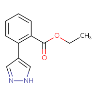 Chemical structure of ethyl 2-(1H-pyrazol-4-yl)benzoate - CSSB06581898024