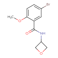 Chemical structure of 5-bromo-2-methoxy-N-(oxetan-3-yl)benzamide - CSSB00007520735