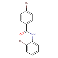 Chemical structure of 4-bromo-N-(2-bromophenyl)benzamide - CSSB00000249627